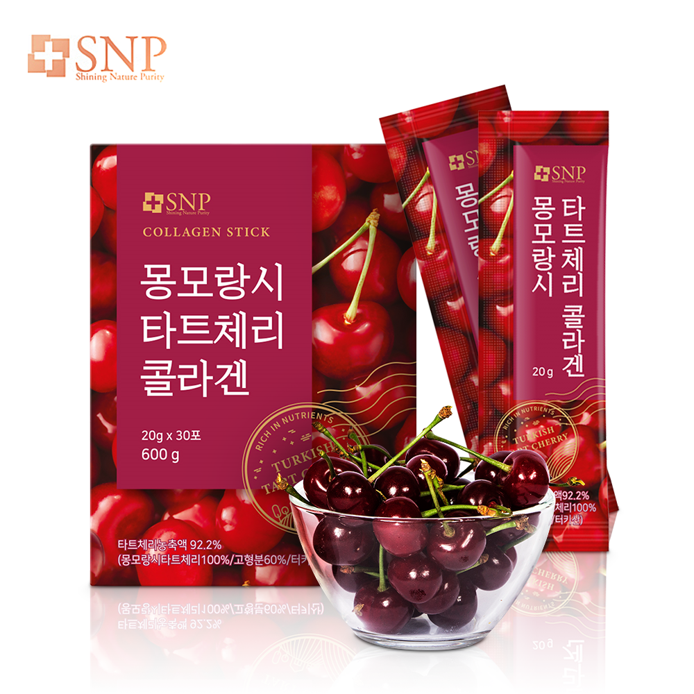 SNP 몽모랑시 타트체리 콜라겐 저분자 피쉬콜라겐 젤리스틱 20g X 30포