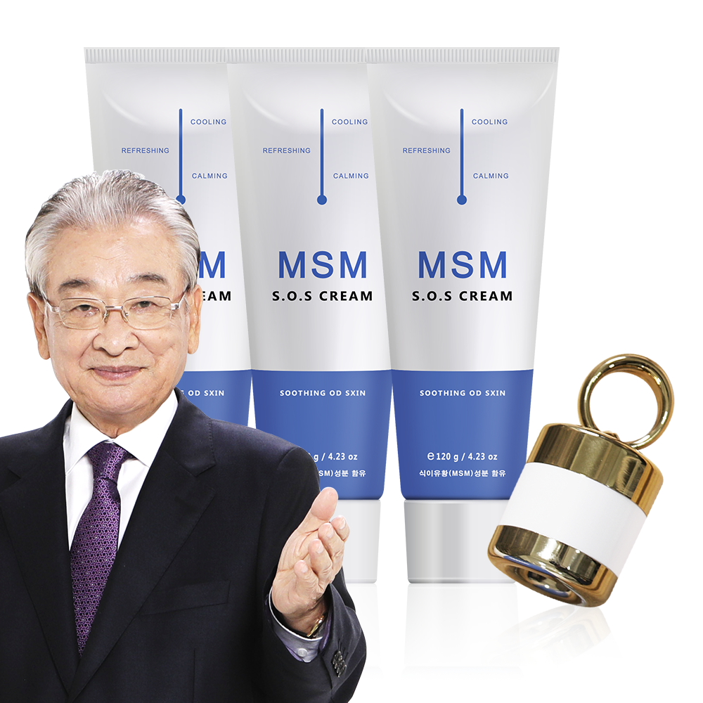 이순재 홍관보 MSM 관절크림 식이유황 마사지 크림 + LED 전동마사지 세트 (보습)