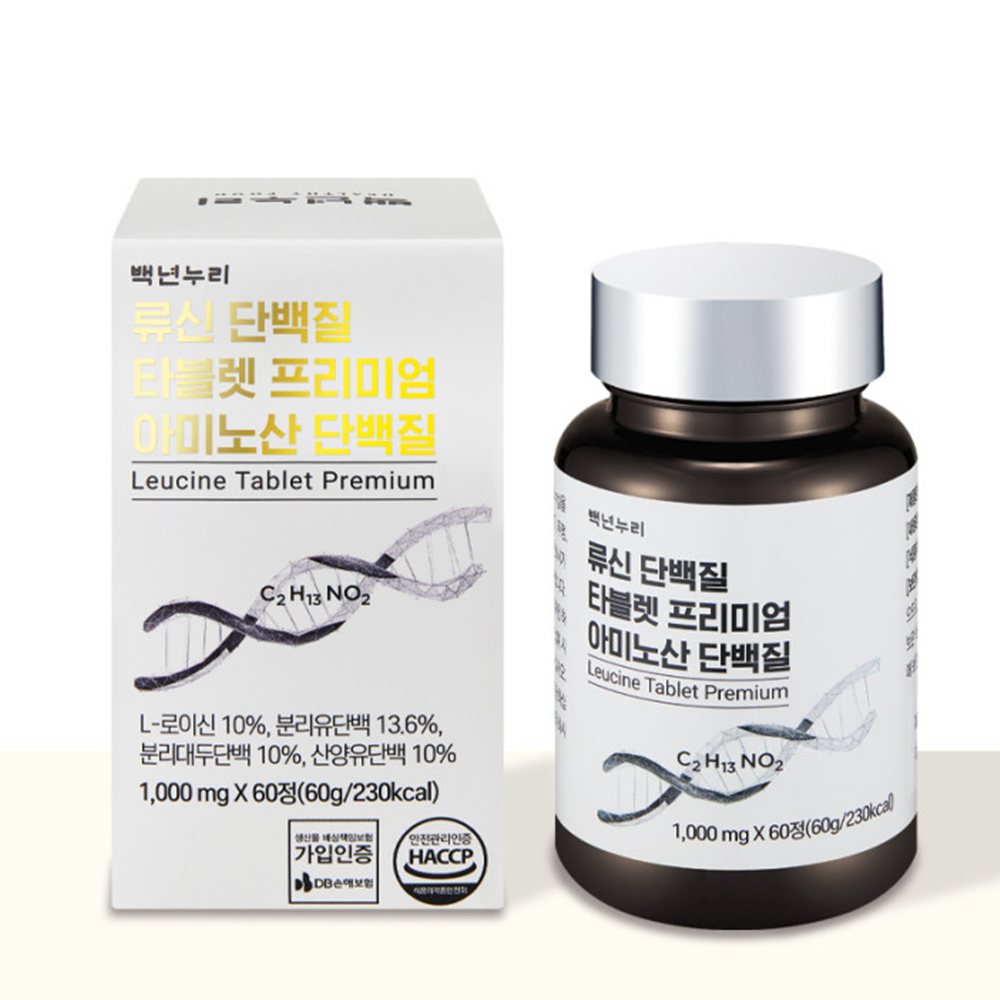 류신 단백질 타블렛 프리미엄 아미노산 단백질 1000mg x 60정 2개월분